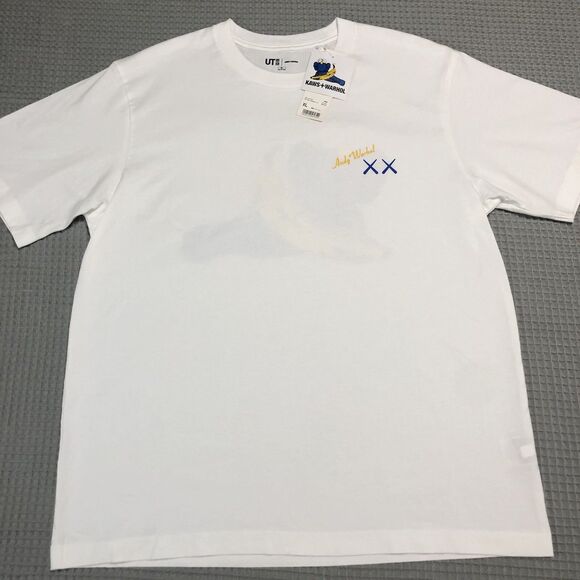 UNIQLO x KAWS Warhol Shirt Men XL|L White Andy Warhol Banana Collab Art 471321 - Picture 2 of 12